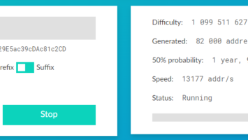 What is a vanity address in the blockchain?
